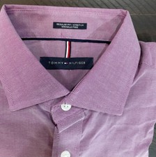 TOMMY HILFIGER MEN' S REGULAR FIT SHIRT PINK, 15-15.5 34/35 NWOT