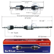 SurTrack Pair Set of 2 Front CV Axle Shafts For Infiniti G20 T 2.0 Automatic