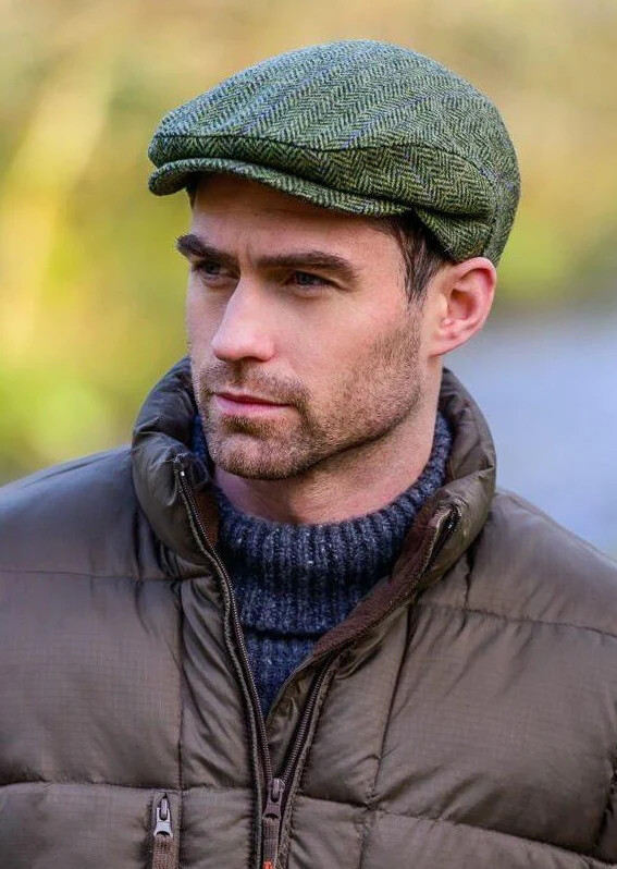 Mucros Weavers Irish Flat Cap Men's Trinity 100% Wool Tweed Hat Made in ...