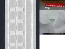 FETTUCCIA TENDA FASCIA MULTITASCA AUTOARRICIANTE BIANCA H 8 CM 1 metro con ganci