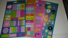 4X STICKERS FOR SCRAPBOOKING MIX WITH FOIL (ST120)