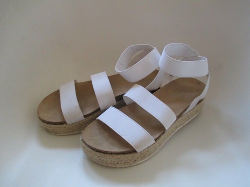 ESPRIT GIGI White Elastic Straps Espadrille Platform Women's Sandals Shoes  8.5M | eBay