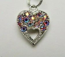 Goody's Premier Sterling Silver Multicolored Double Heart Pendant 21-15724 NEW
