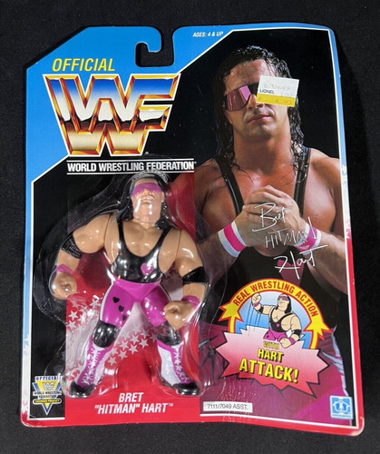 1992 Hasbro WWF Series 4 Bret Hitman Hart Wrestlin...