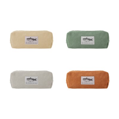 1pc Cute Pencil Case Pouch Bag Soft Corduroy Stationery Pouch School Supplies