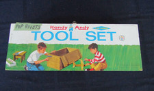 Vintage 1972 Blue Diamond Steel Handy Andy Tool Set- Box Only  14  x 5  x 2  