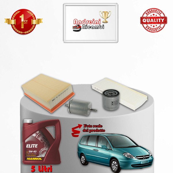 Set Service 4 Filter Und ÖL Xcitroen C8 2.2 116KW 160CV Von 2002->-image