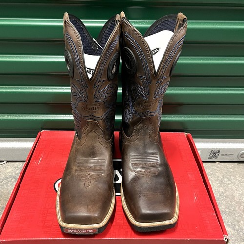 Justin Nitread Nano Compuesto Puntera Cuadrada Impermeable Tirar de la Bota de Trabajo Talla 11 EE - Imagen 3 de 10