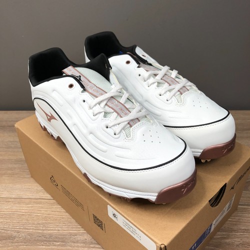 Mizuno Softball Cleats 9-Spike Swift 8 Women's Size 11 White Metal 11GM236010 - Picture 4 of 11