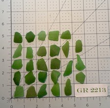 GR 2213 Genuine Surf-Tumbled Sea Glass   Frosted Green Ideal for Crafting  Col