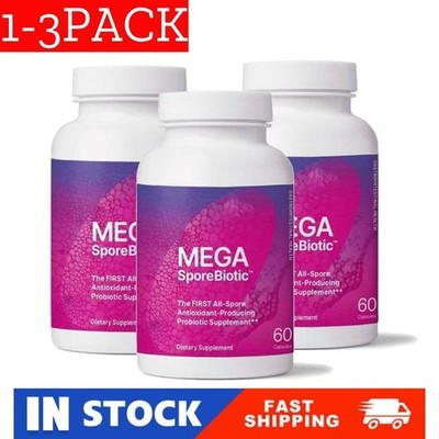 1-3Package Stock Microbiome Labs Mega SporeBiotic Probiotic Supplement 60 Cts DE