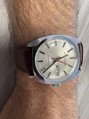 Kienzle Vintage Armbanduhr Day Date 17 Jewels Handaufzug