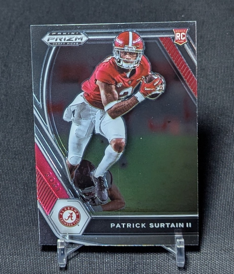Patrick Surtain II Rookie 2021 Prizm Draft Picks Card 143 Alabama/Denver Broncos