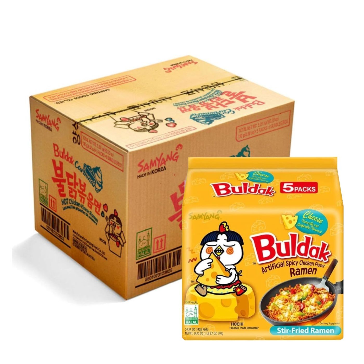 Samyang Hot Chicken Cheese Ramen 140g Beutel 40er Pack