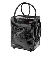 CleverMade Rolling Laundry Hauler 90L Black Foldable Utility Cart