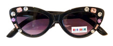 Zoo Crew, Kids Black Sunglasses, Girls Rhinestone Cat Eye, Sparkly Black Shades,