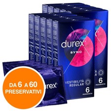 DUREX SYNC Preservativi Stimolanti Ritardanti Profilattici da 6 a 60pz
