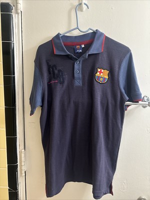 VTG FC Barcelona Polo Shirt Mens XL Navy Soccer Football FCB BARCA NWT