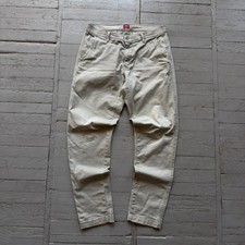 Levis XX Chino Relaxed Taper Pants Mens W33 L34 Beige Cotton Casual Trousers 