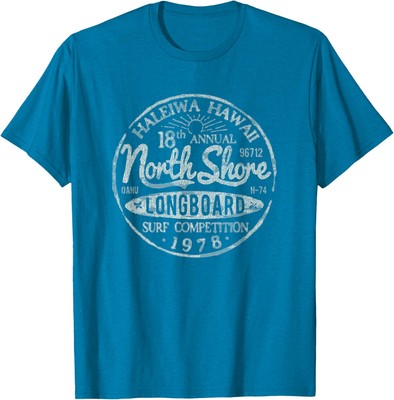 Hawaii Beach Vintage Surf Longboard North Shore Unisex T-Shirt