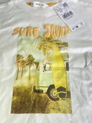 MNG Mango Surf Squad Short Sleeve T-Shirt Top Kids Boys Size 5-6
