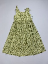 VTG Girls Yellow Long German Bavarian Tyrol Oktoberfest Dirndl Dress Sz 140