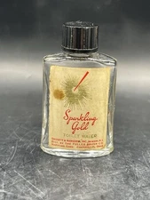 Sparkling Gold Toilet Water Fuller Brush Co VTG Mini EMPTY Bottle #41