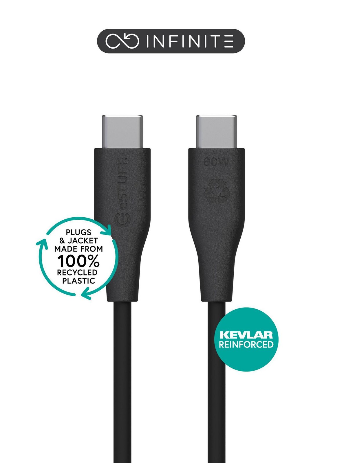 eSTUFF ES604280-BULK INFINITE GRS USB-C to USB-C