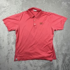Peter Millar Polo Shirt Mens Large Pink Baltusrol Golf Club Cotton Embroidered