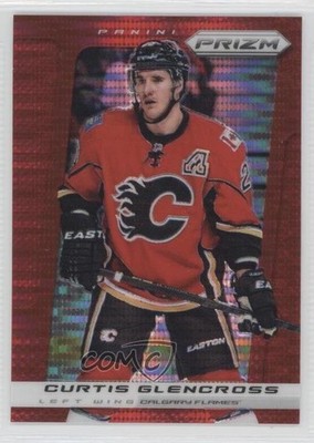 2013-14 Panini Prizm Target Red Pulsar Prizm Curtis Glencross #118 0a7
