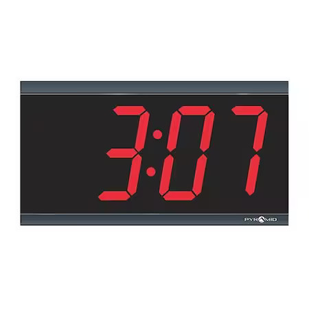 Pyramid 9 D 44 br 11 1 / 2 " Digital Wireless Wall Clock, Black photo