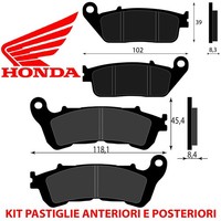 Satz BremsbelÄGe Vorne Hinten Honda Silver Wing GT ABS 600 2009 2017