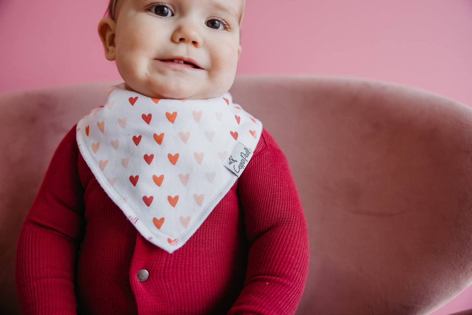 Copper Pearl 4-Pack Soft Cotton Baby Bibs for Drooling & Teething - Absorbent De