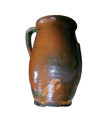 American Redware Tankard 18th - 19th Century with flower in colored glazes — photo 2