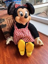 Vintage Minnie Mouse Doll 9 Rubber Face Plush Walt Disney Missing Pants