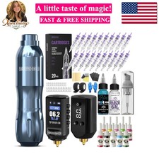 Wormhole Wireless Tattoo Kit Complete 91 Piece Starter Set for Beginners Dual...