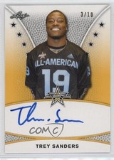 2019 Leaf Metal US Army All-American Bowl Tour Yellow /10 Trey Sanders Auto 0ja2