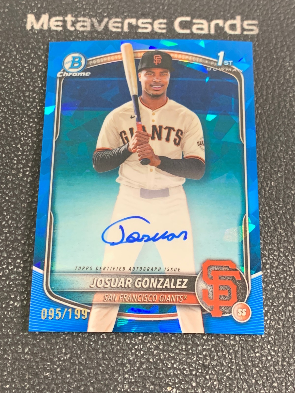 2025 Bowman Chrome Sapphire 1st Josuar Gonzalez Auto /199