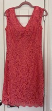 Lilly Pulitzer Rosaline Dress Size 8 Lace Lined V Neck Sleeveless Pink Orange