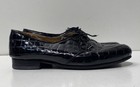  Black Croc Embossed Patent Leather Derby Shoes Men's Size 9 — photo 3