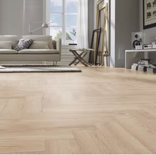 Prestige Herringbone- Faded Oak 8mm Laminate Total 21.04m2 