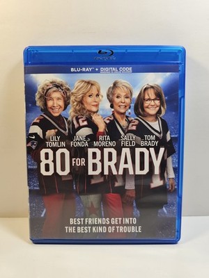 80 For Brady (Blu Ray, 2023) Jane Fonda, Sally Field, Tom Brady, Free Shipping. 