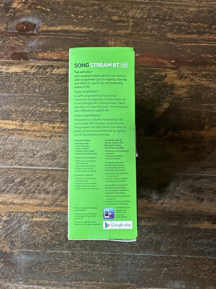 Receptor de audio Belkin Song Stream BT HD Bluetooth HD nuevo-caja abierta Foto 3 de 4