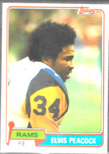 1981 Topps Elvis Peacock 514 Los Angeles Rams Football Card Vintage