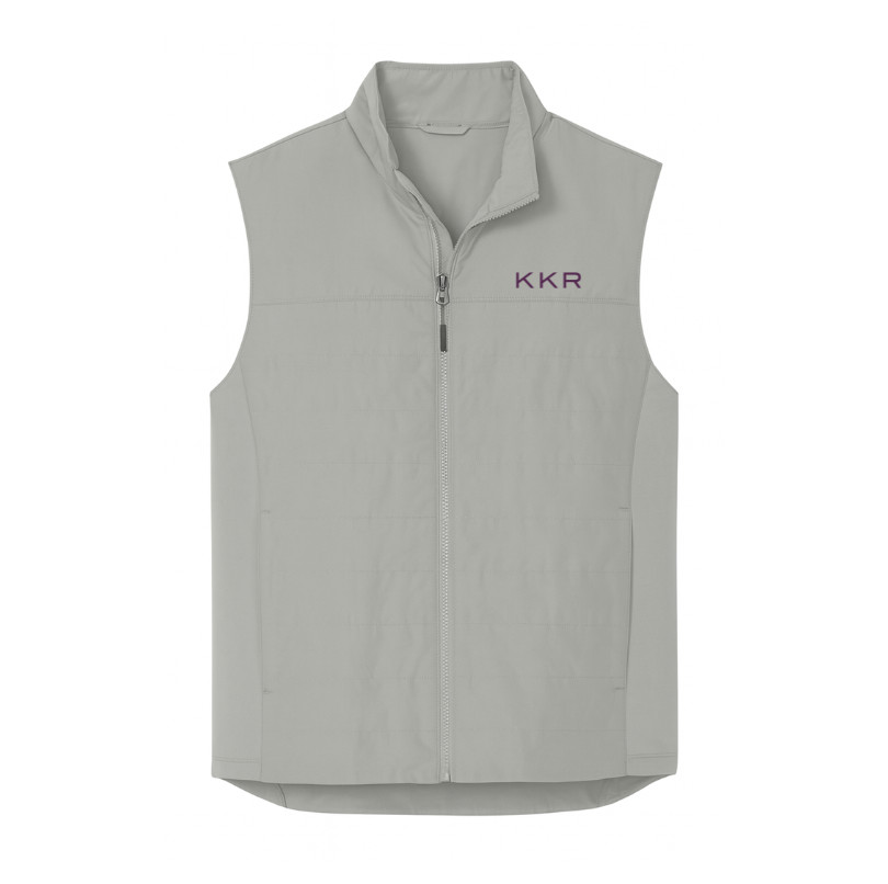 NWT RARE 100% Authentic KKR Private Equity Finance Quilted Vest / Gilet Gray XL