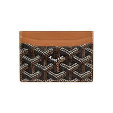 Goyard Saint Sulpice Card Holder Coated Canvas Black Gold