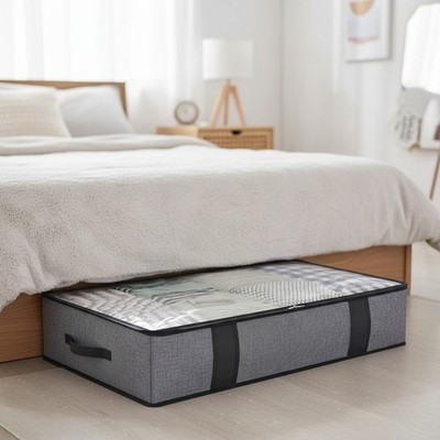 Space-Saving Underbed Storage Solution - 2 Pack Organizers with Handles, 39.4 in