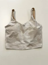 Old Navy Active Womens Desert Camo Light Support PowerSoft Longline Sports Bra M