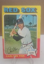 1975 Topps - Carlton Fisk #80 Residue On Back