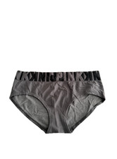 Victoria's Secret PINK Seamless Hipster Panty Heather Anthracite Logo